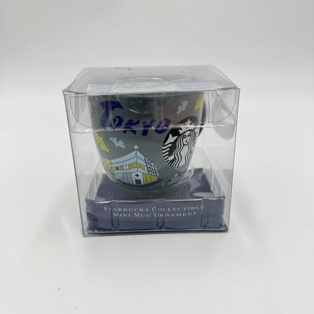 Starbucks Tokyo Shibuya Hachi Shiba inu collectible Mini mug Ornament 2in